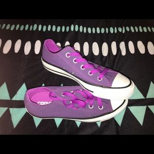 brand new purple lace up sneakers